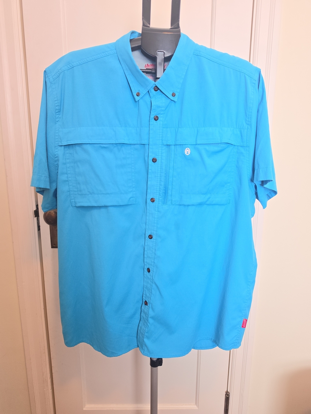 Columbia Men’s Short Sleeve Button-Up Shirt — BlueColeman Men's Fishing Shirt XX